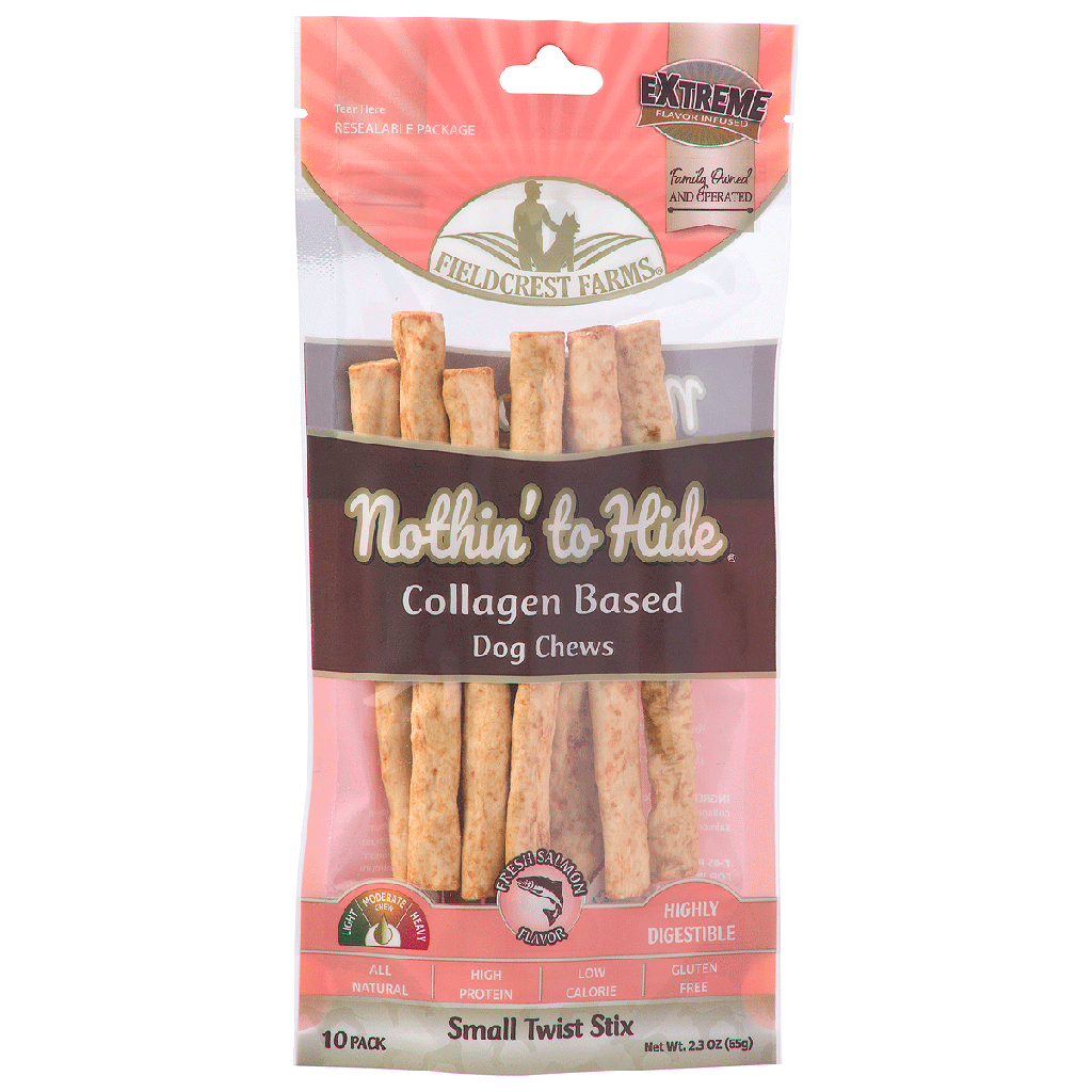 NOTHIN' TO HIDE Twist Stix Salmon 10pk