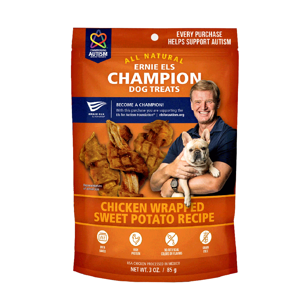 ERNIE ELS Chicken Wrapped Sweet Potato Treats 3oz- EXP 11/25
