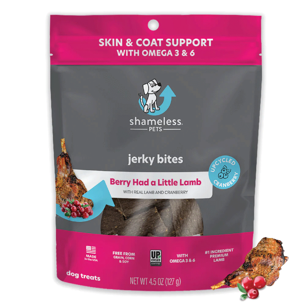*SHAMELESS PETS Jerky Bites Berry Had A Little Lamb 4.5oz