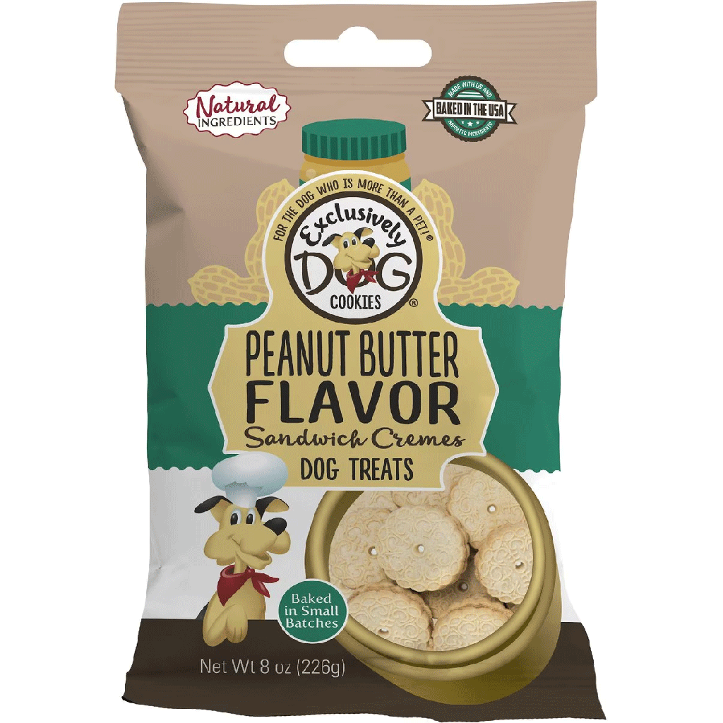 *EXCLUSIVELY PET Sandwich Cremes Peanut Butter 8oz