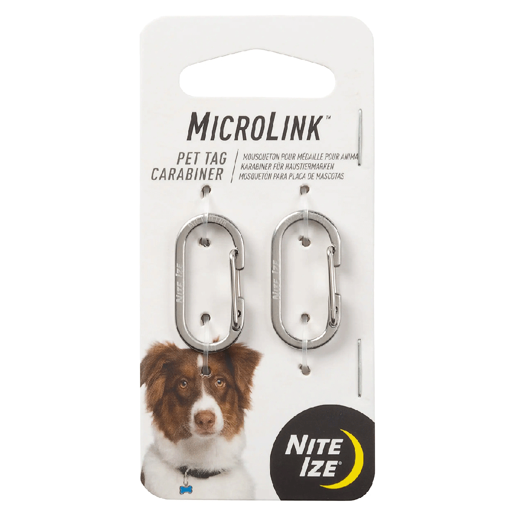 NITE IZE MicroLink Pet Tag Carabiner 2pk