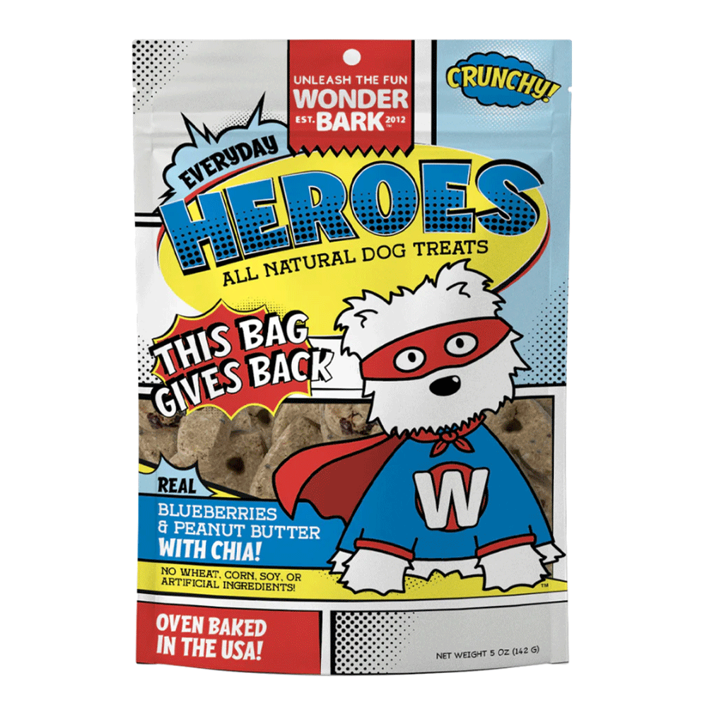 WONDER BARK Everyday Heroes Blueberry + Peanut Butter 5oz
