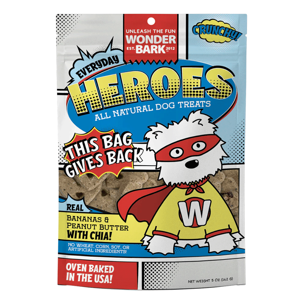 WONDER BARK Everyday Heroes Bananas + Peanut Butter 5oz