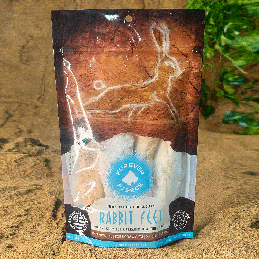 FUREVER FIERCE Rabbit Feet 6ct Bag