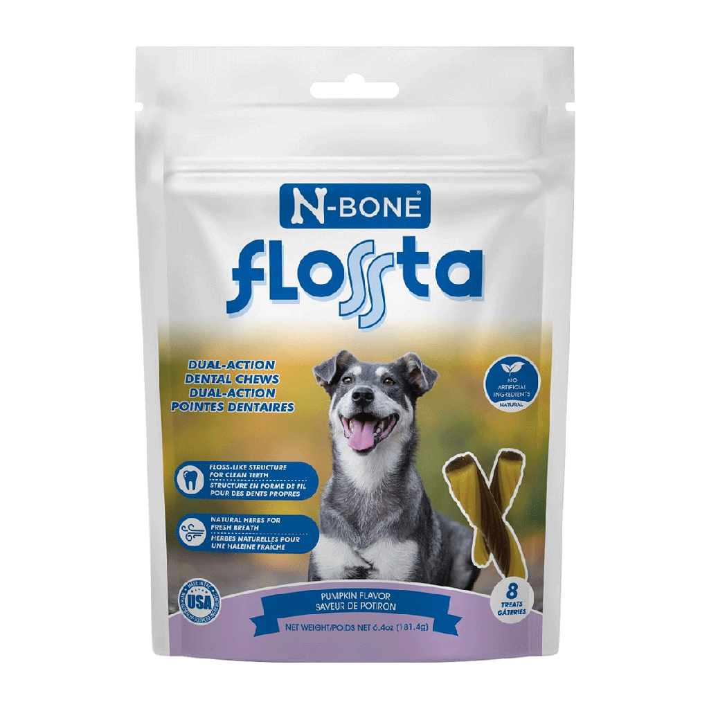 N-BONE FLOSSta Dental Chews Pumpkin 8ct