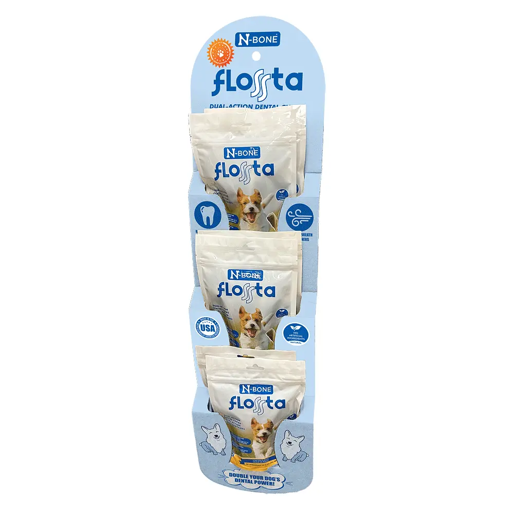 N-BONE FLOSSta Dental Chews Variety Clip Strip 6ct