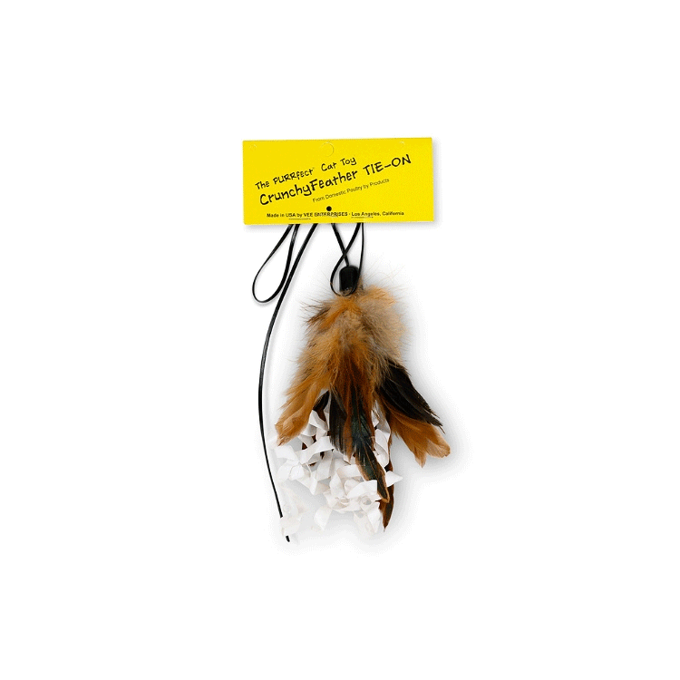 VEE ENTERPRISES PURRfect CrunchyFeather Tie-On