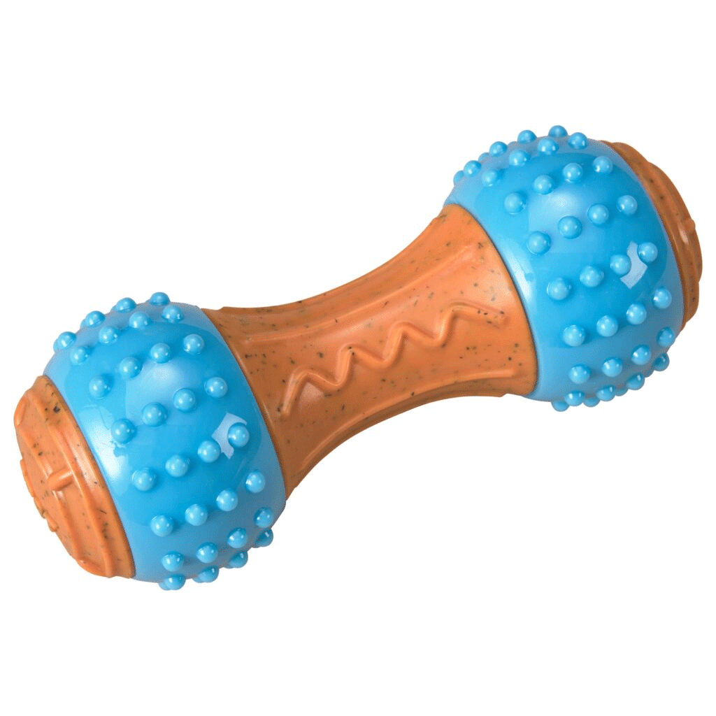 ETHICAL/SPOT Bam-Bone+ Giggler Dumbell Peanut Butter 5.5"