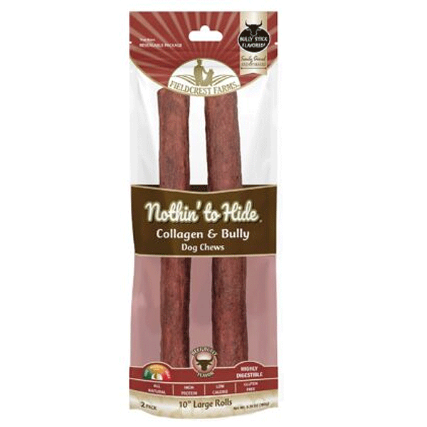 FIELDCREST FARMS Nothin' To Hide Bully Roll Large 10" 2pk