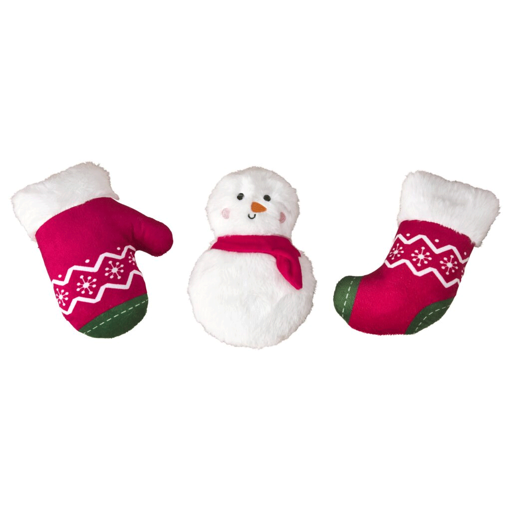 ETHICAL HOLIDAY Dog Toys Large 8" 3pk