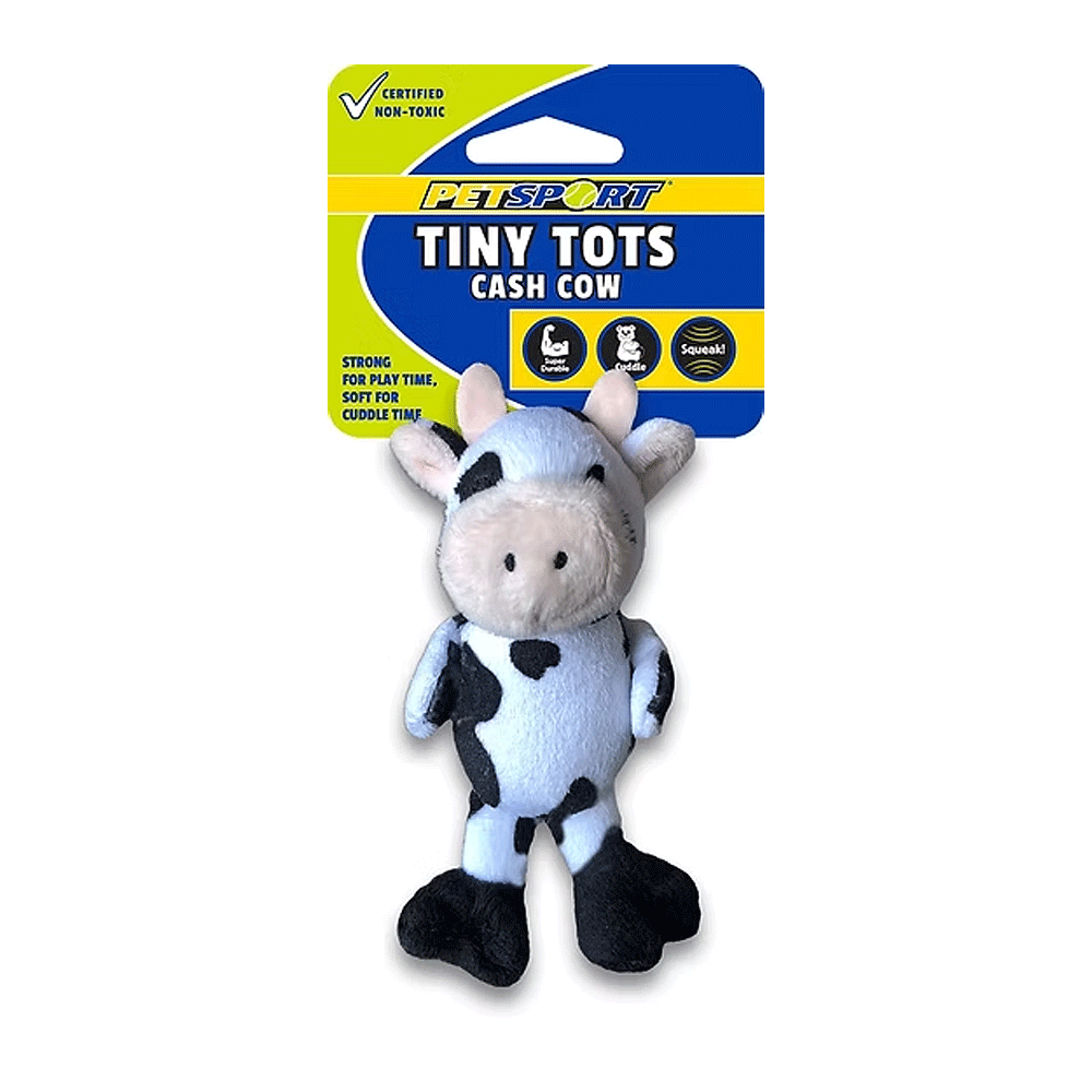 PETSPORT Tiny Tots Nuzzle Buddy Cash Cow 4"