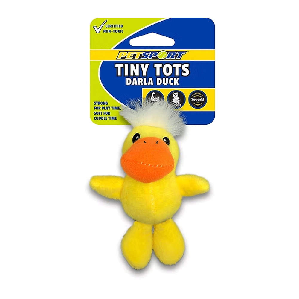 PETSPORT Tiny Tots Nuzzle Buddy Darla Duck 4"
