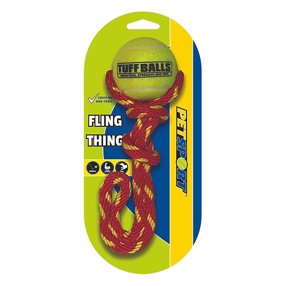 PETSPORT Fling Thing 12" Rope w/ 2.5" Tuff Ball