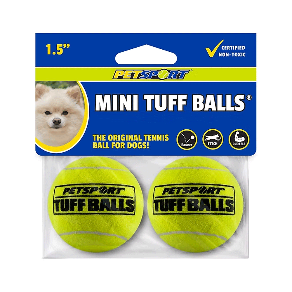 PETSPORT Mini Tuff Balls 1.5" 2pk
