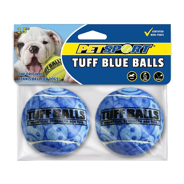 PETSPORT Tuff Balls Blue 2.5" 2pk