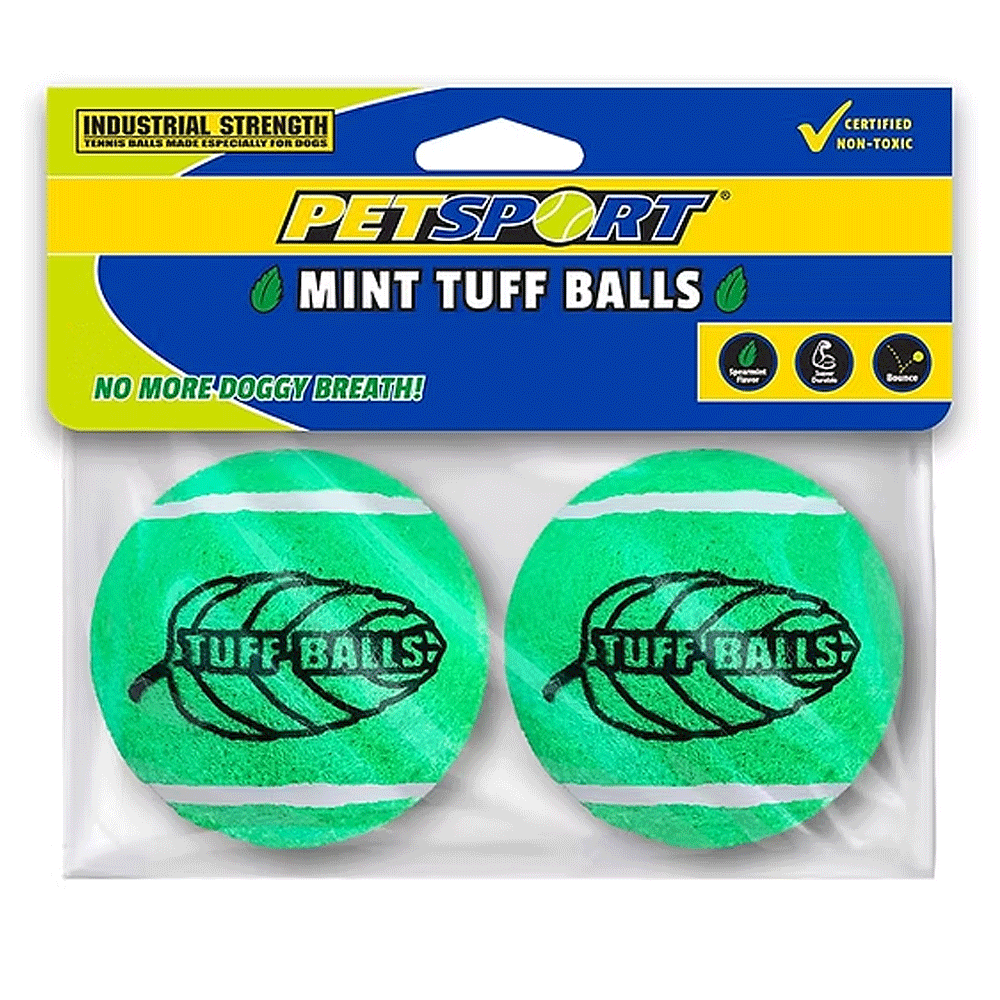 PETSPORT Tuff Balls Mint 2.5" 2pk