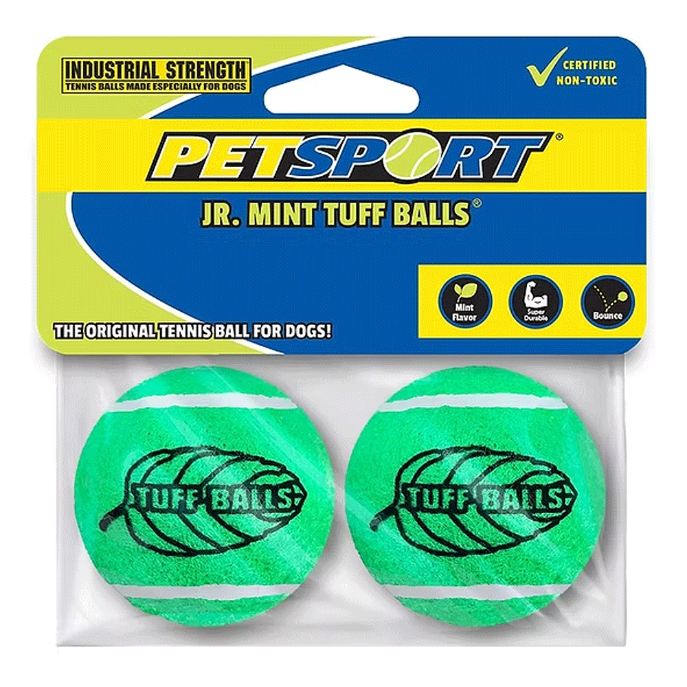 PETSPORT Tuff Balls Mint Jr. 1.8" 2pk