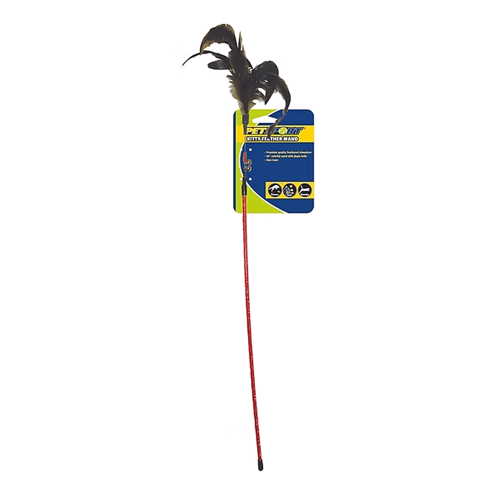 PETSPORT Kitty Feather Wand 30"