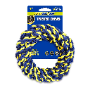 PETSPORT Twisted Chews Medium Braided Cotton Rope Ring 7"