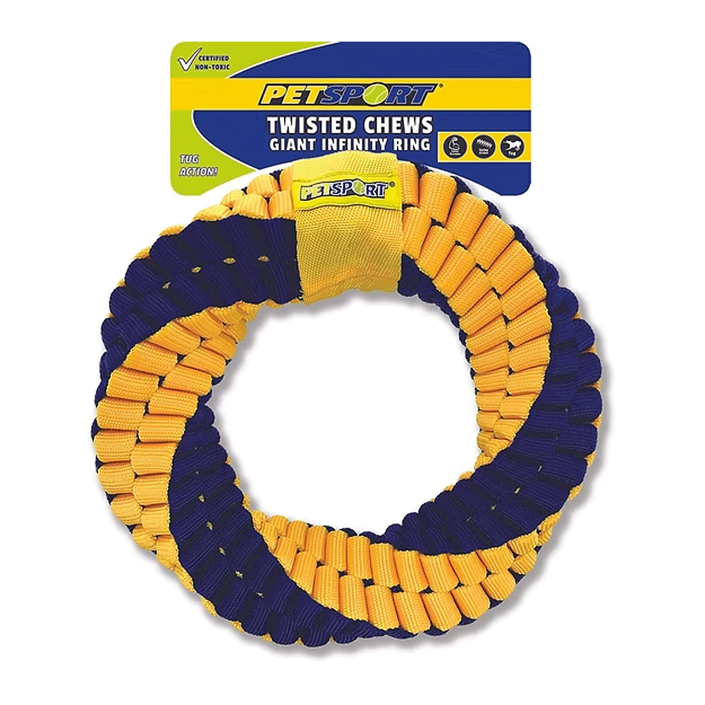 PETSPORT Twisted Chews Giant Infinity Ring 10"
