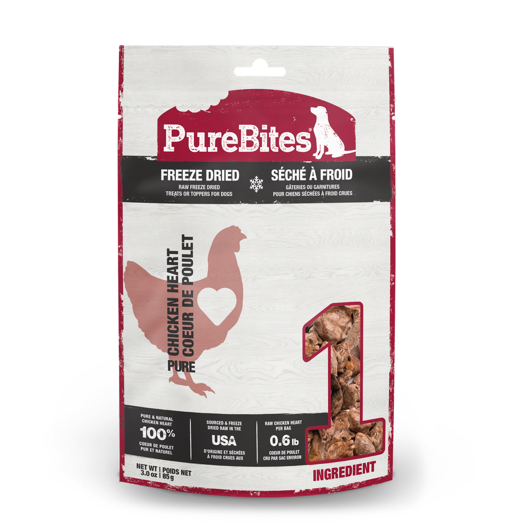 PURE BITES Freeze Dried Chicken Heart 3oz