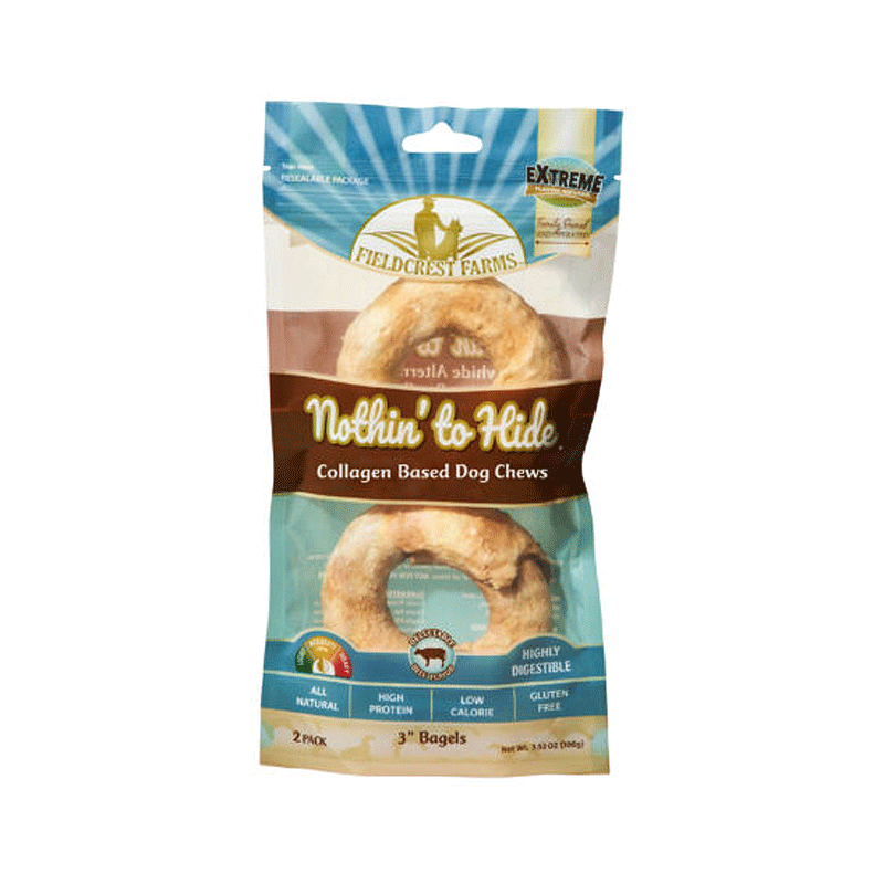 FIELDCREST FARMS Nothin' To Hide Bagel 3" Beef 2pk