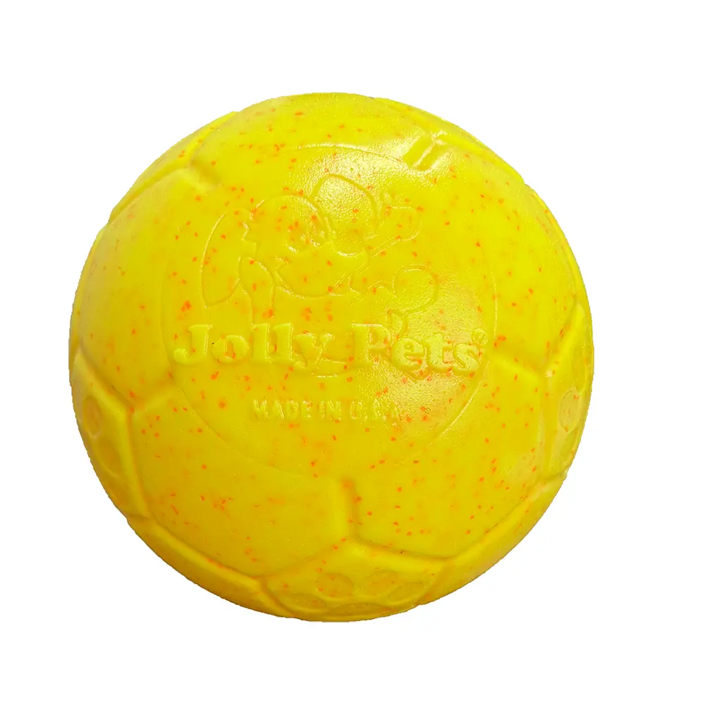 JOLLYPET Soccer Ball 6" Yellow/Orange Sprinkle M