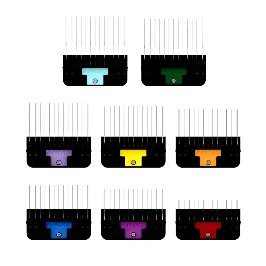 ANDIS Comb Set Stainless Steel - Wide Blade 8pc