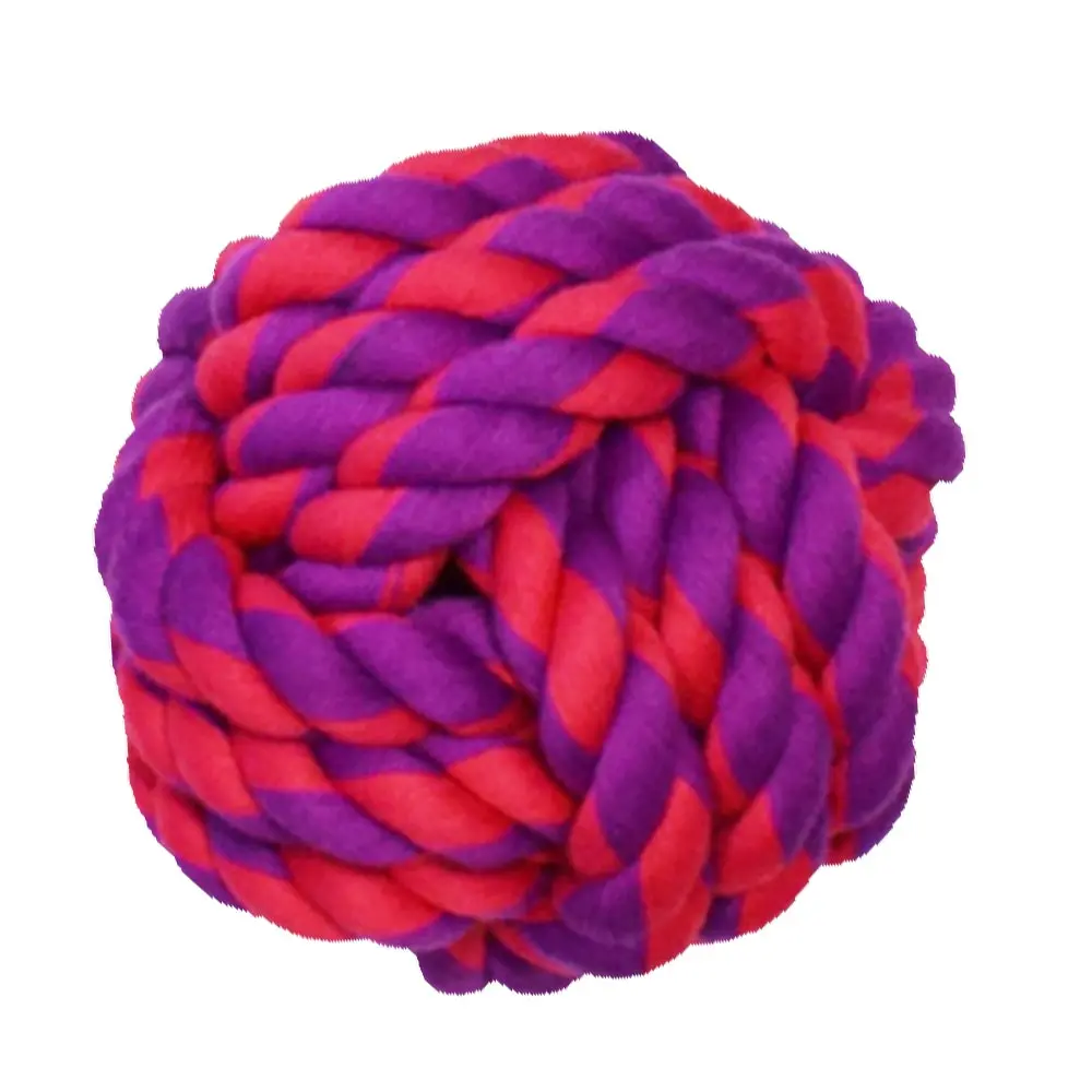 AMAZING PET Rope Ball 4" Purple/Magenta
