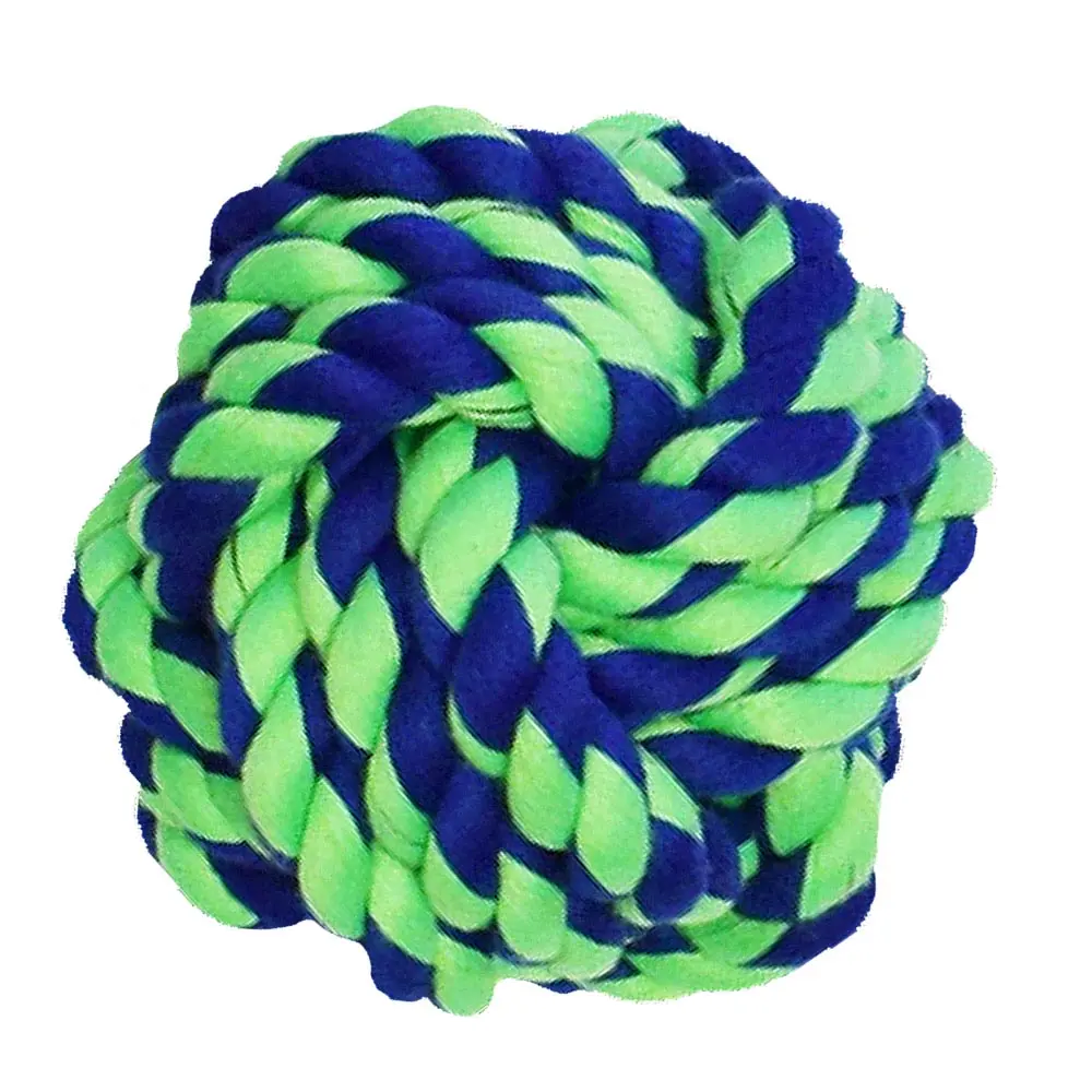 AMAZING PET Rope Ball 4.75" Blue/Green