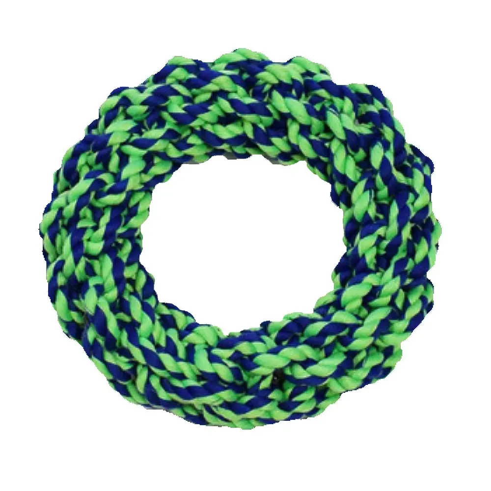 AMAZING PET Rope Ring 9" Blue/Green