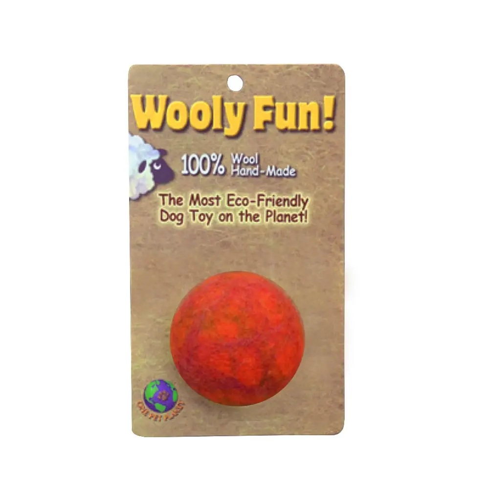 AMAZING PET Wooly Fun Ball 2" Orange