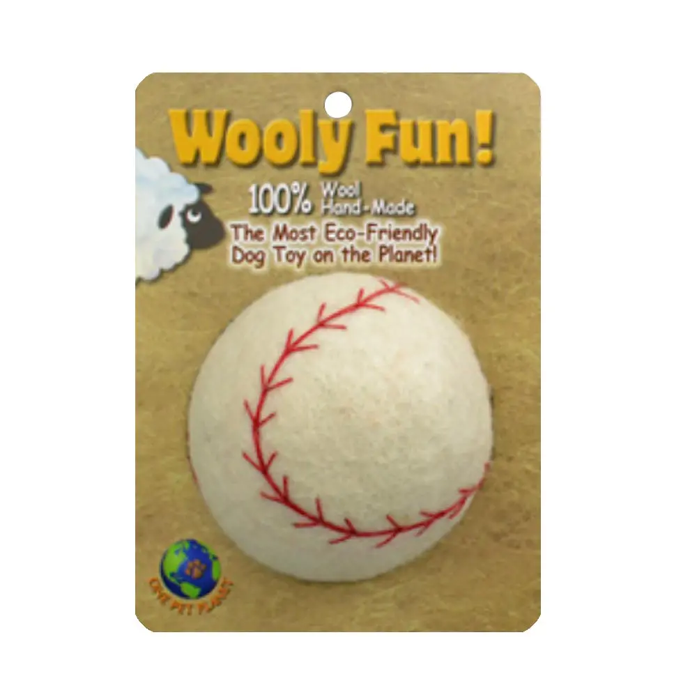 AMAZING PET Wooly Fun Sport Ball 2.75" Baseball