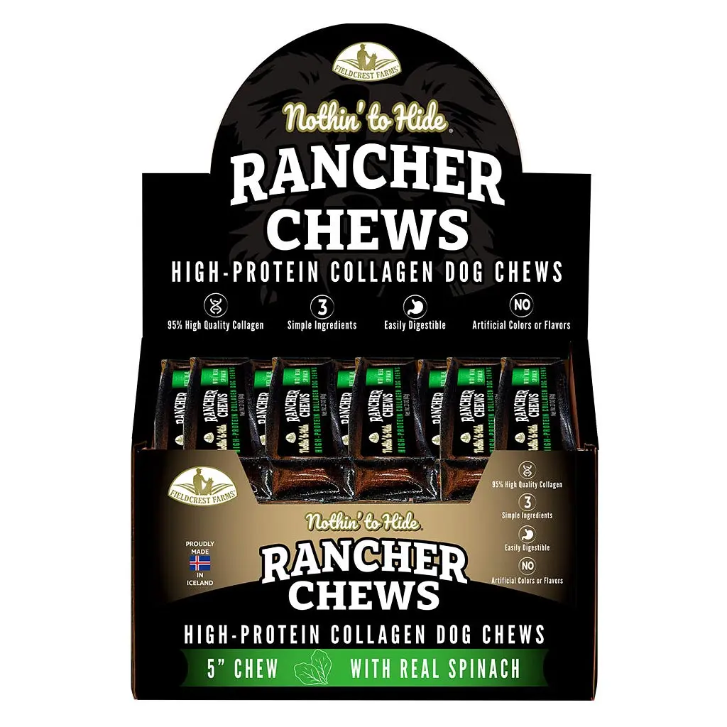 NOTHIN' TO HIDE Rancher Chew Spinach 5" 24pc Box