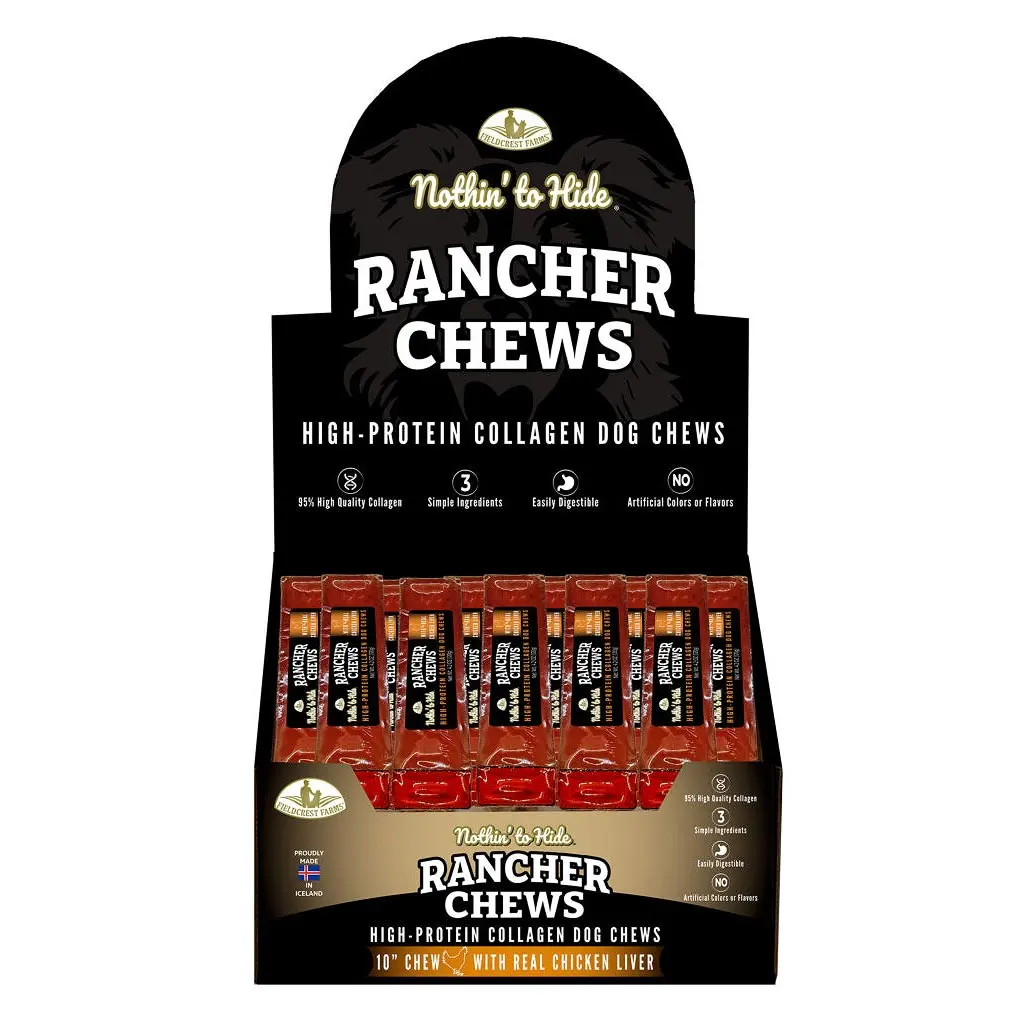NOTHIN' TO HIDE Rancher Chew Chicken 10" 24pc Box