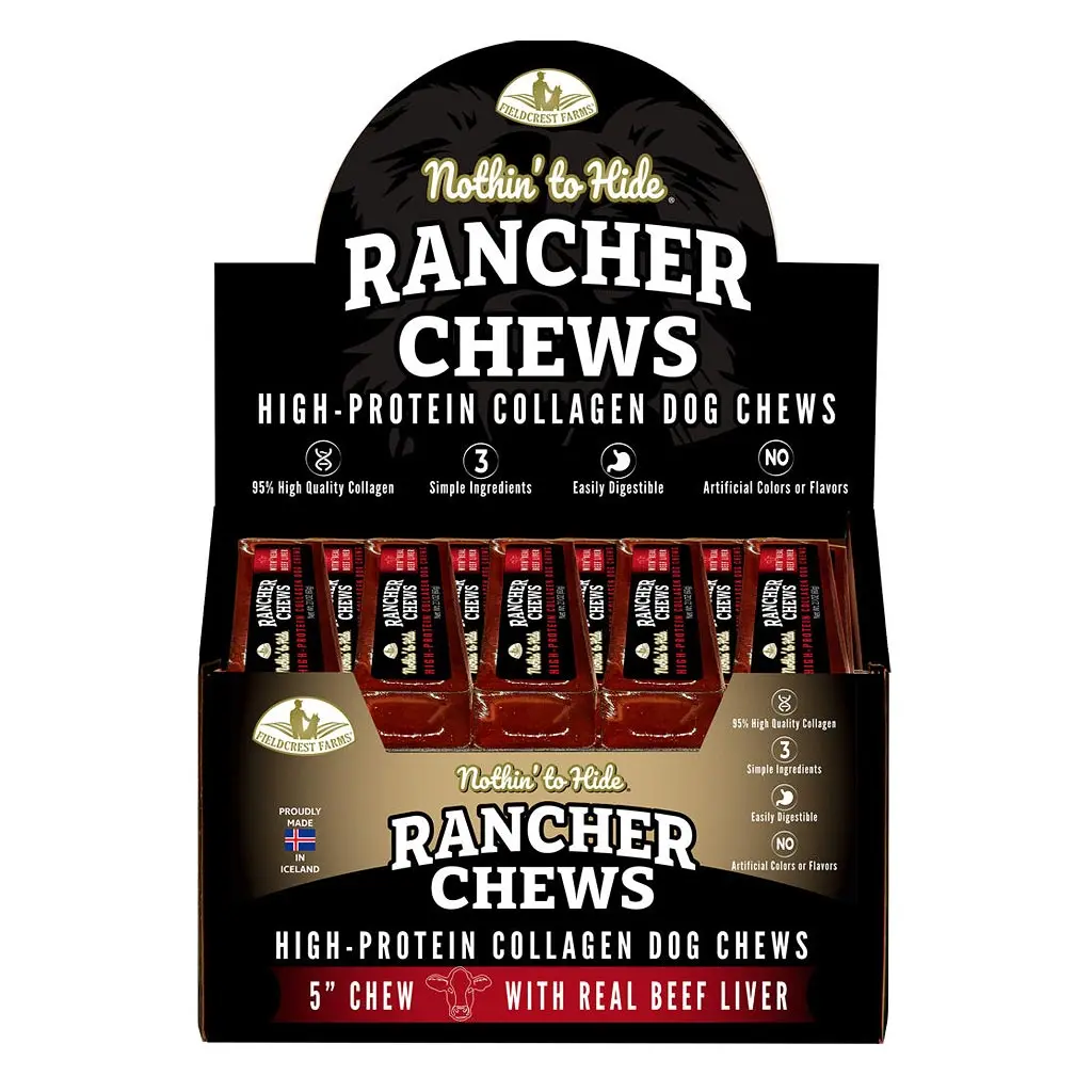 NOTHIN' TO HIDE Rancher Chew Beef 5" 24pc Box