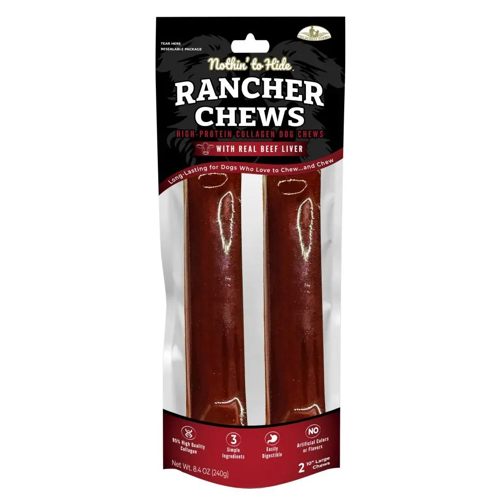NOTHIN' TO HIDE Rancher Chew Beef 10" 2pk