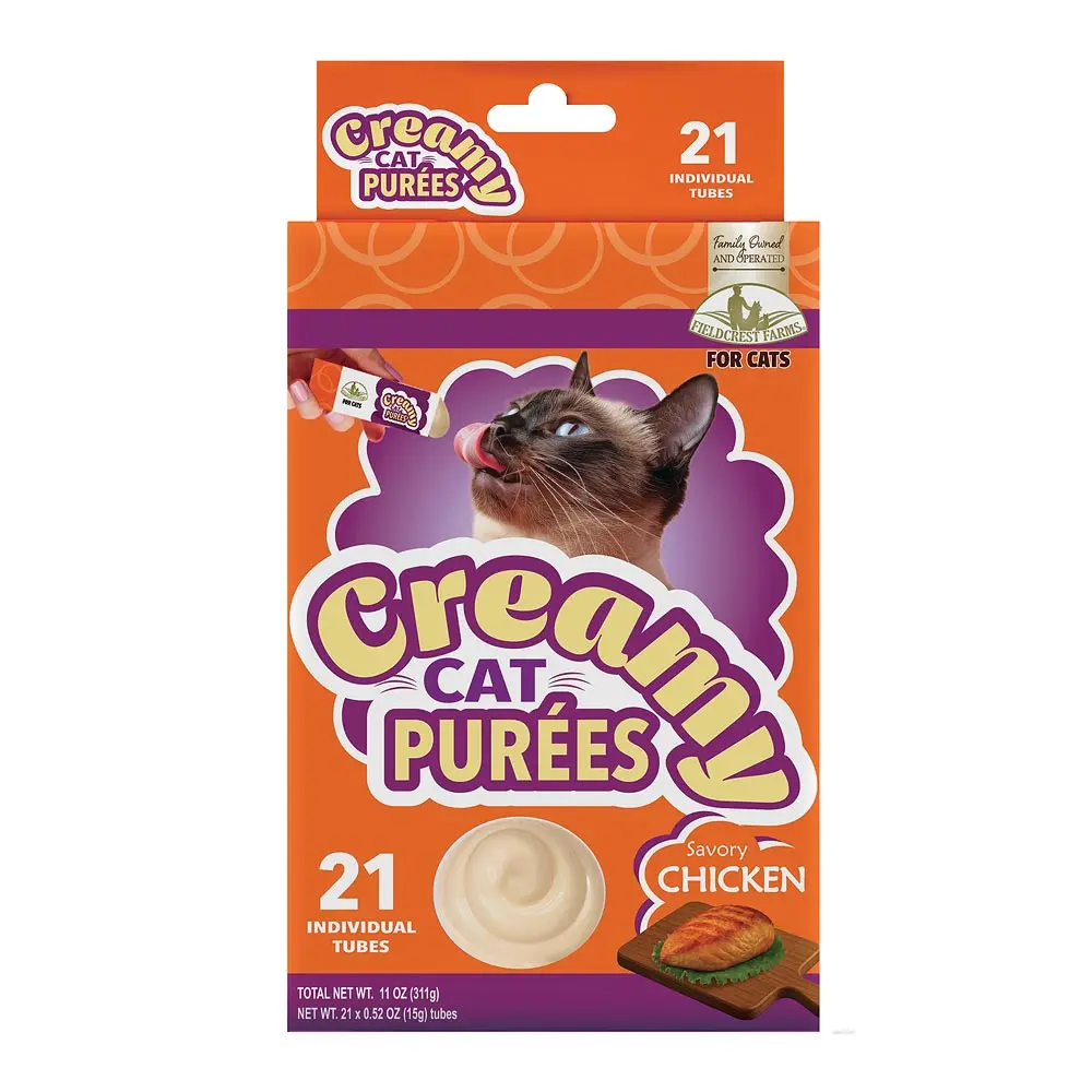 FIELDCREST FARMS Cat Purees Chicken 21 ct 