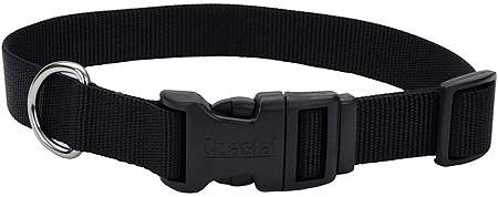 COASTAL TUFF Adjustable Dog Collar 5/8x10-14 Black