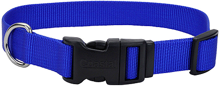 COASTAL TUFF Adjustable Dog Collar 10-14x5/8 Blue