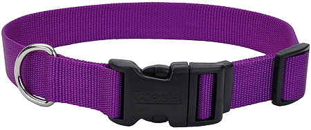 COASTAL Tuff Adjustable Dog Collar 8-12x3/8 Purple