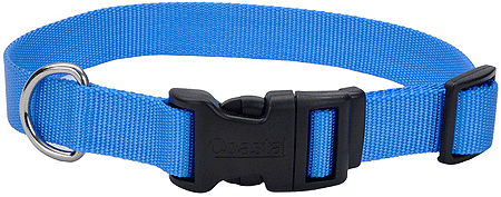 COASTAL TUFF Adjustable Dog Collar 14-20x3/4 Blue Lagoon