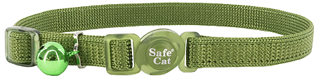 *COASTAL Safe Cat Adjustable Collar 8-12x3/8 Palm Green