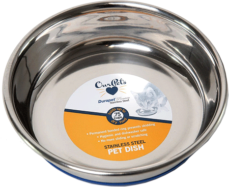 OURPETS Durapet Premium Stainless Steel Cat Dish 6oz 