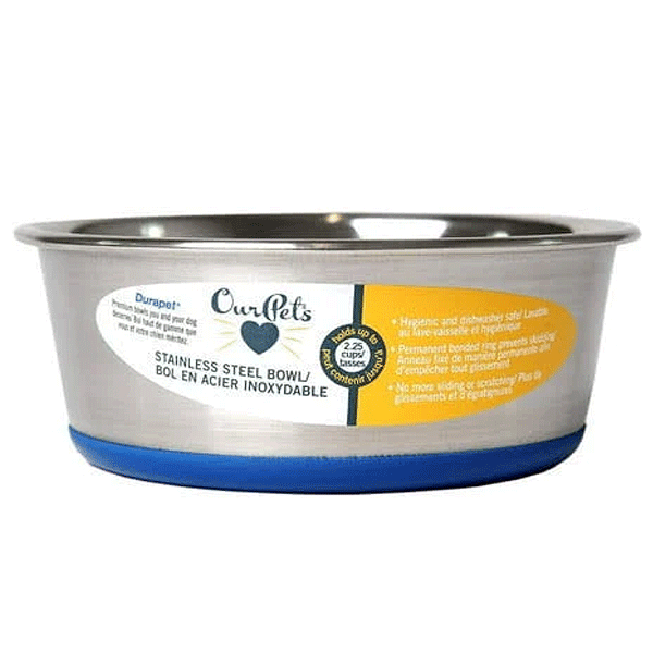 OURPETS Durapet Premium Stainless Steel Bowl 2 Cup