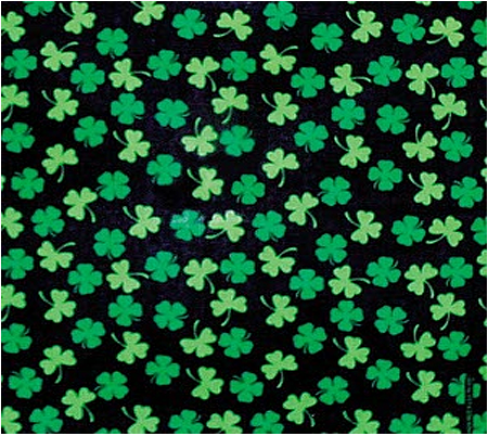 BANDANNA Shamrocks Black 12pk