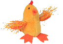 MULTIPET Look Who's Talking Cat Toy Chicken 2.75"