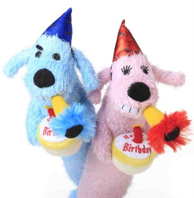 MULTIPET Birthday Loofa Dog 12"