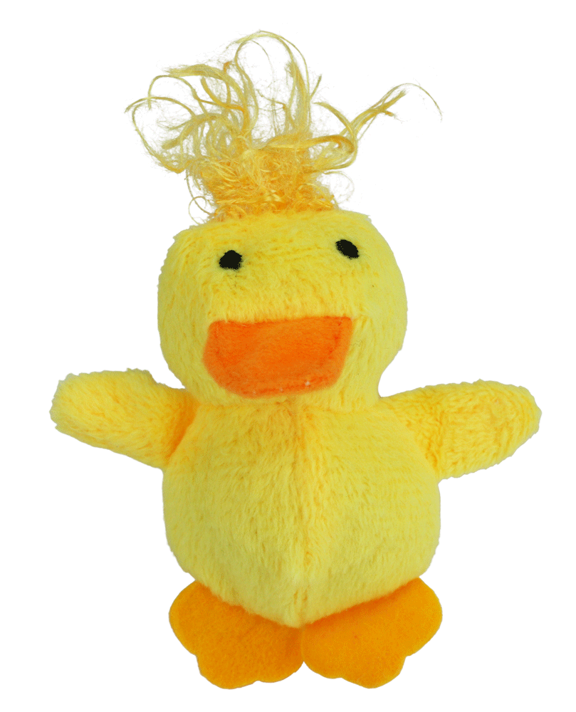 MULTIPET Look Who's Talking Cat Toy Duck 3.25"