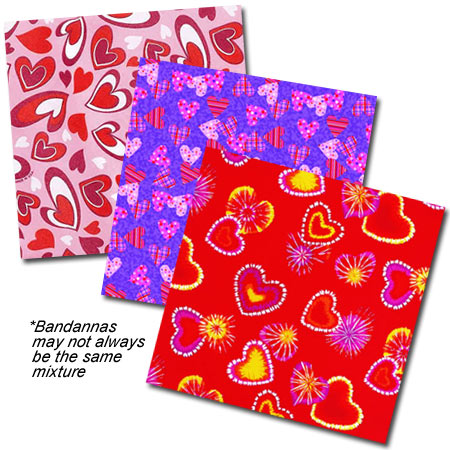 BANDANNA Valentine's Day Assorted 12pk